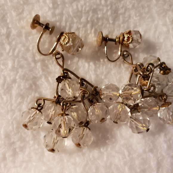 Unique vintage chandelier earrings non pierced - Picture 2 of 5